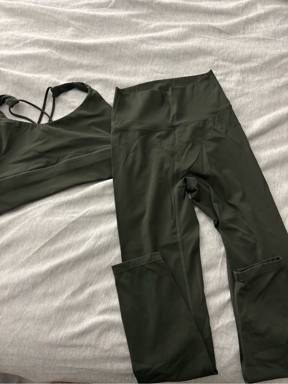 Adanola Olive Green High-Waist Leggings